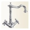 PAPIRO monoforo per lavabo con canna antica finitura cromo