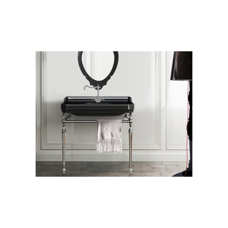 PAPIRO monoforo per lavabo con canna antica finitura cromo