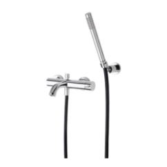 TONDì Monocomando vasca con doccia duplex in ABS e flessibile Silitech finitura cromo