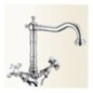 LIVINGSTONE monoforo lavabo con canna alta finitura  nickel
