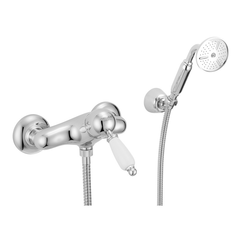 NEW OLD Monocomando doccia esterno con kit doccia finitura ottone lucido