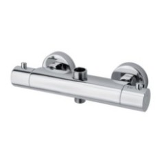 THERMO Termostatico doccia esterno con attacco superiore e deviatore integrato finitura cromo