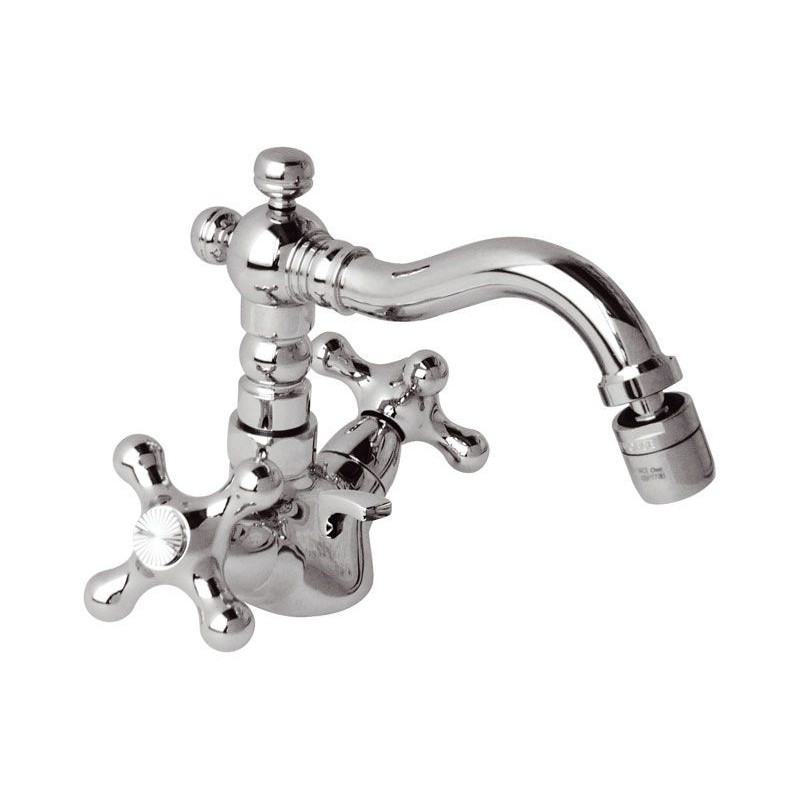 REVIVAL monoforo bidet con canna antica e scarico finitura cromo