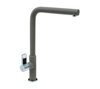 VENMIXL miscelatore monocomando con canna tonda a L finitura microultragranit jasmine/cromo