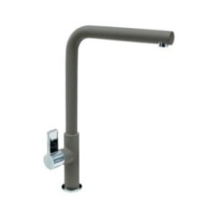 VENMIXL miscelatore monocomando con canna tonda a L finitura microultragranit avena/cromo