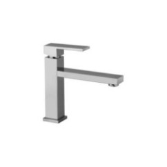SLIM miscelatore monocomando per lavabo bocca lunga finitura matt brushed nickel