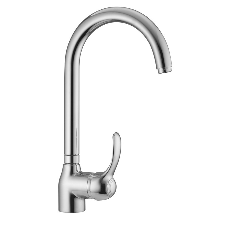 ROYAL Monocomando lavello laterale canna ponte finitura dark bronze