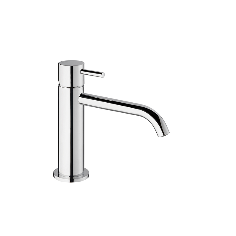 TONDì Monocomando lavabo con bocca lunga con scarico finitura cromo