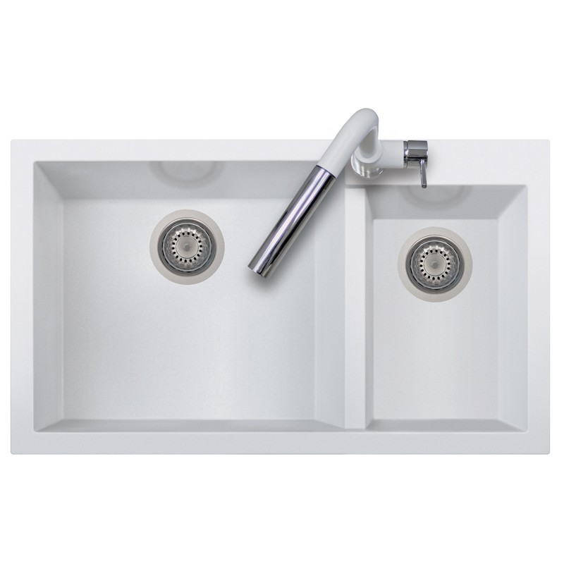 ONE 86.20 Lavandino cucina a due vasche finitura micro ultragranit 72 tartufo