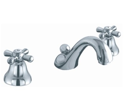 MAYA batteria lavabo con scarico finitura cromo