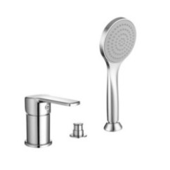 YUMA Batteria monocomando bordo vasca con deviatore e doccetta finitura oro