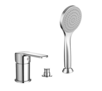 YUMA Batteria monocomando bordo vasca con deviatore e doccetta finitura oro