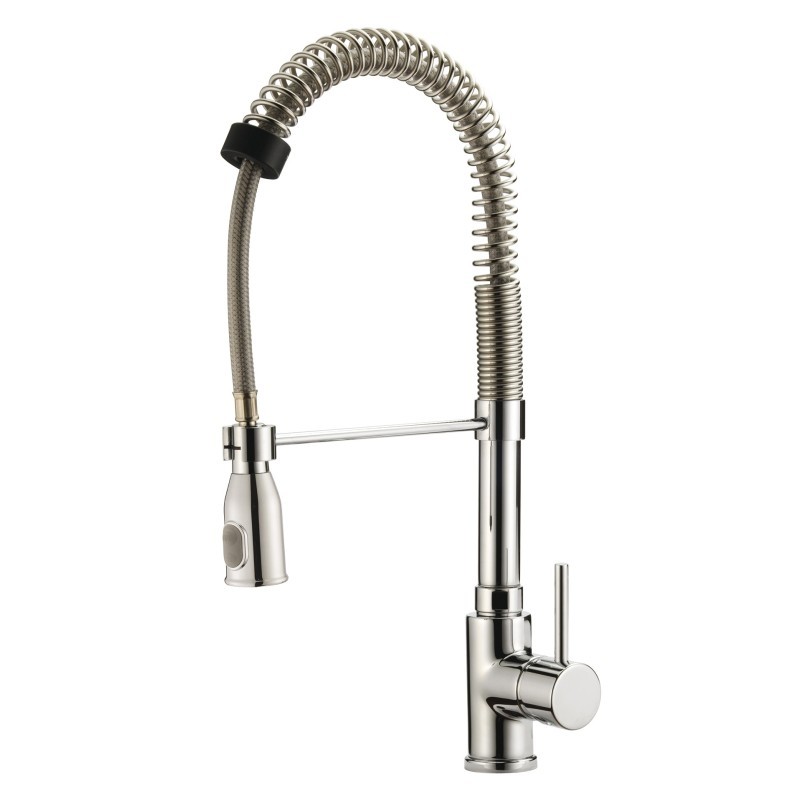 KITCHEN PROGRAM Monocomando lavello con molla e doccia finitura cromo