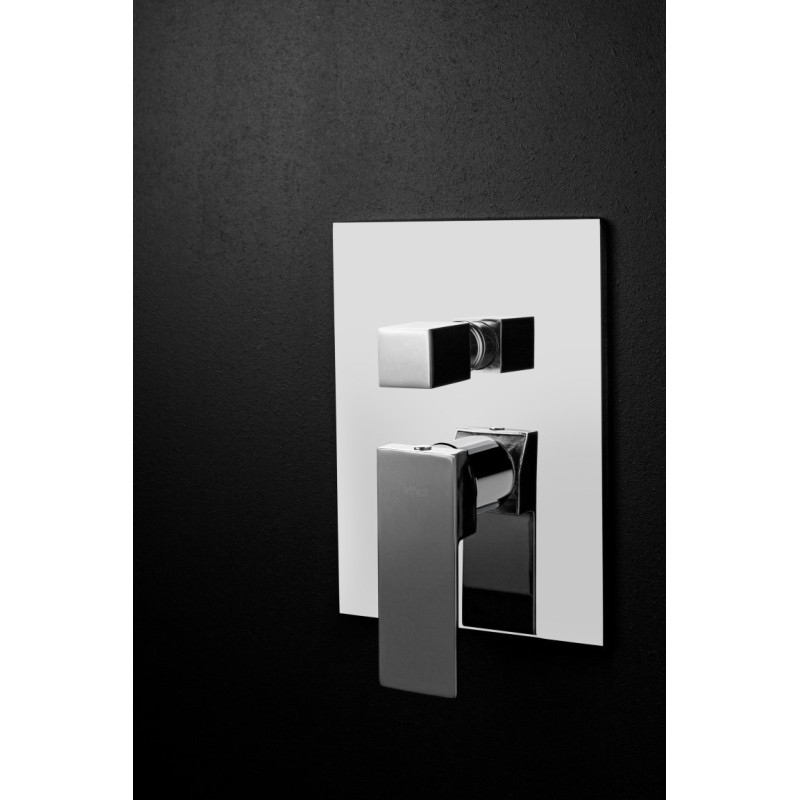 H-UNO Monocomando doccia incasso tre uscite finitura cromo