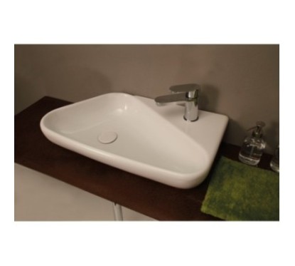 SHELF lavabo d'appoggio finitura bianco lucido