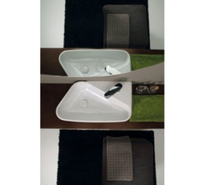 SHELF lavabo d'appoggio finitura bianco lucido