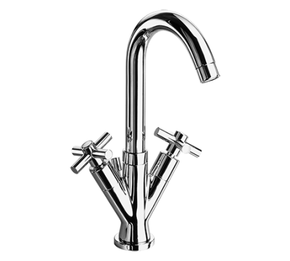 YUPPY Monoforo per lavabo finitura nickel spazzolato