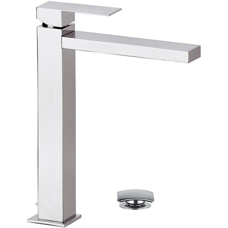 SKYLINE monocomando lavabo alto XL con scarico finitura cromo
