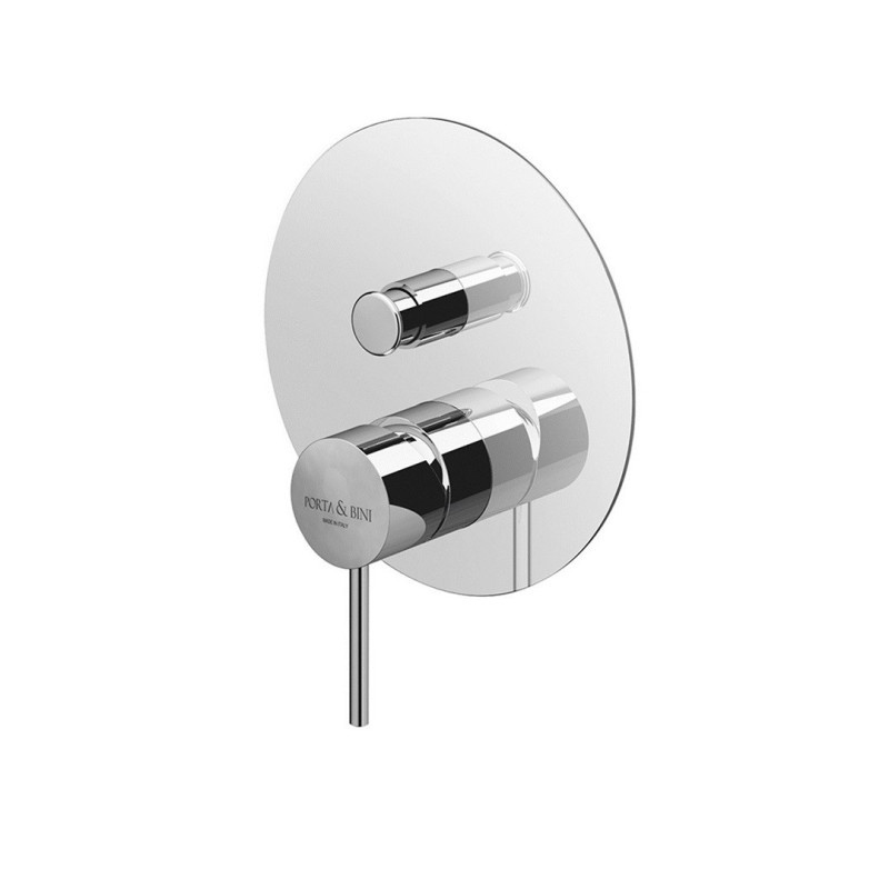 TRENDY Monocomando doccia incasso con deviatore piastra slim finitura cromo