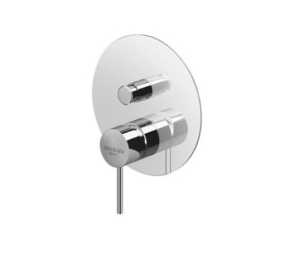 TRENDY Monocomando doccia incasso con deviatore piastra slim finitura cromo