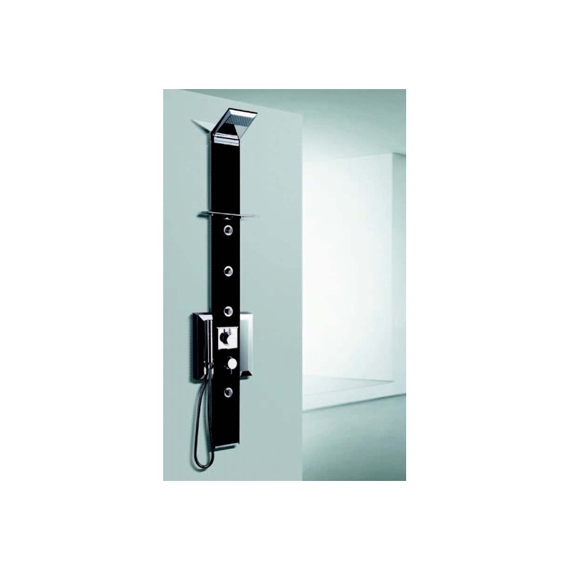 PRISMA pannello doccia monocomando 140 finitura nero