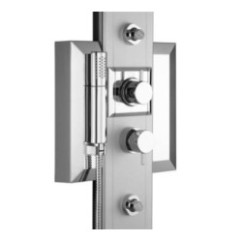 PRISMA pannello doccia monocomando 140 finitura nero