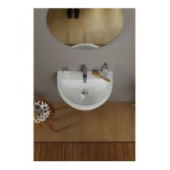 YOUNG lavabo sospeso 80 cm finitura bianco lucido