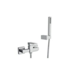 SLIM gruppo doccia esterno con duplex finitura matt brushed nickel