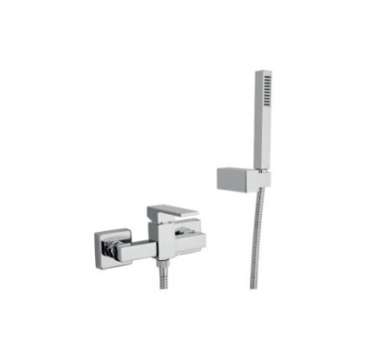 SLIM gruppo doccia esterno con duplex finitura matt brushed nickel