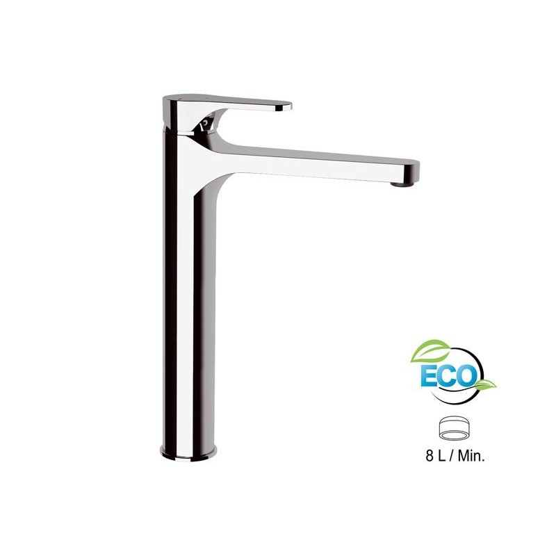 OMEGA ECO Monocomando lavabo XL senza scarico finitura cromo