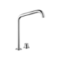 ARKA miscelatore 2 fori per lavabo con scarico click clack e canna alta cm 30.5 fissa finitura cromo