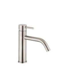 XONI miscelatore lavabo in acciaio inox con scarico finitura cromo