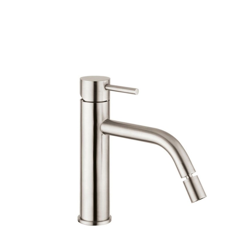 XONI miscelatore bidet in acciaio inox con scarico finitura cromo