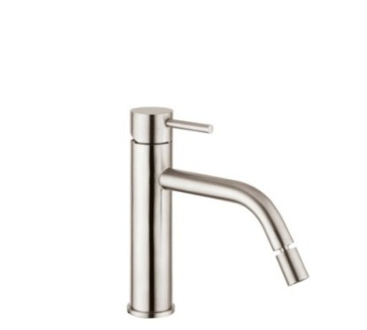 XONI miscelatore bidet in acciaio inox con scarico finitura cromo
