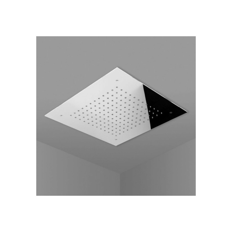 RAIN Soffione ad incasso quadro 300x300 in acciaio inox finitura satinato