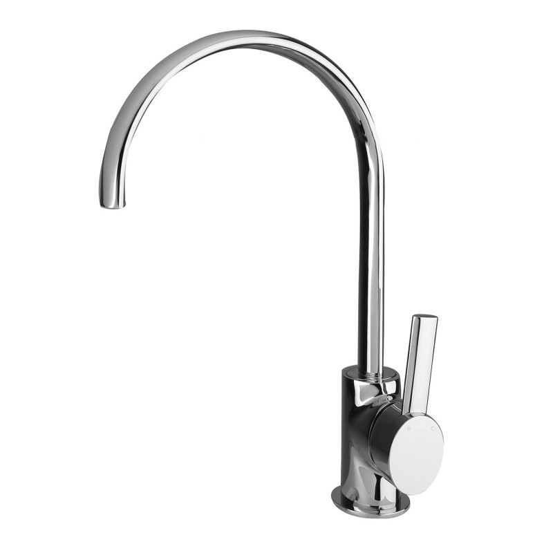 RIVER Monocomando lavello laterale canna girevole finitura cromo