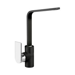 MIG10 miscelatore monocomando con canna rettangolare a L finitura cromo