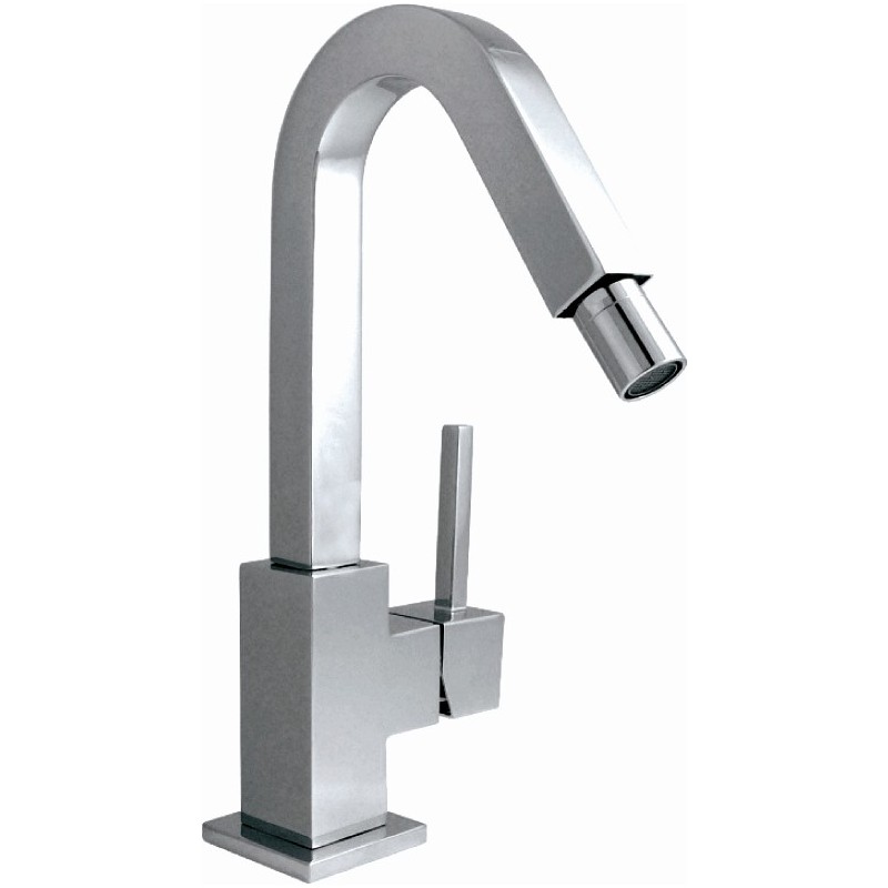 QUARZO monocomando bidet leva laterale con scarico a pressione finitura cromo