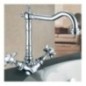 LIVINGSTONE monoforo lavabo con canna alta finitura vecchio bronzo