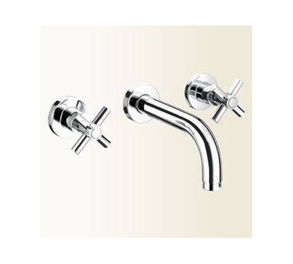 YUPPY Batteria per lavabo ad incasso finitura nickel spazzolato