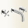 YUPPY Batteria per lavabo ad incasso finitura nickel spazzolato