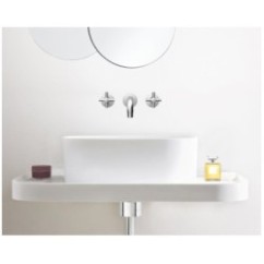 YUPPY Batteria per lavabo ad incasso finitura nickel spazzolato