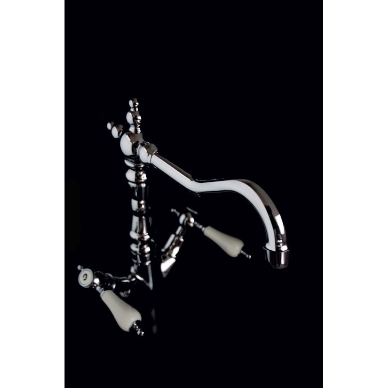 IRIS monoforo lavabo con scarico finitura cromo