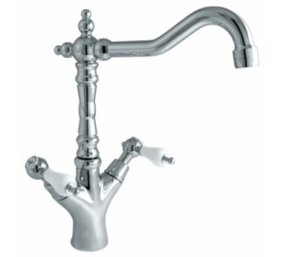 IRIS monoforo lavabo con scarico finitura cromo