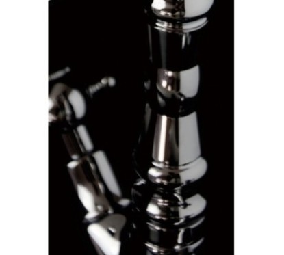 IRIS monoforo lavabo con scarico finitura cromo