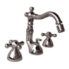 REVIVAL batteria bidet canna antica con scarico finitura cromo