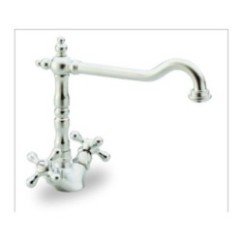 OLD FASHION monoforo per lavello retrò finitura cromo