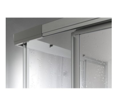 BRIO Box doccia Angolare scorrevole finitura argento satinato 80 cm acrilico (misura 70/80-70/80 h.185)