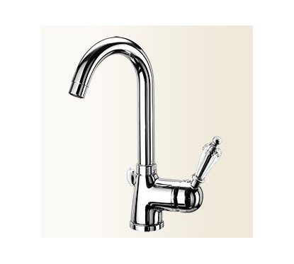 NEW VINTAGE miscelatore per lavabo con canna alta finitura cromo-oro