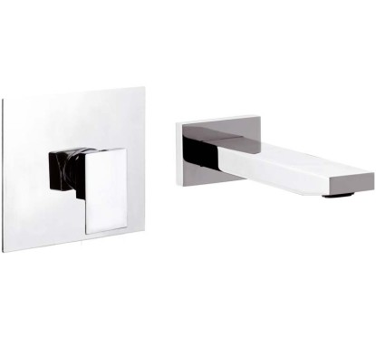 SKYLINE monocomando lavabo da incasso finitura cromo